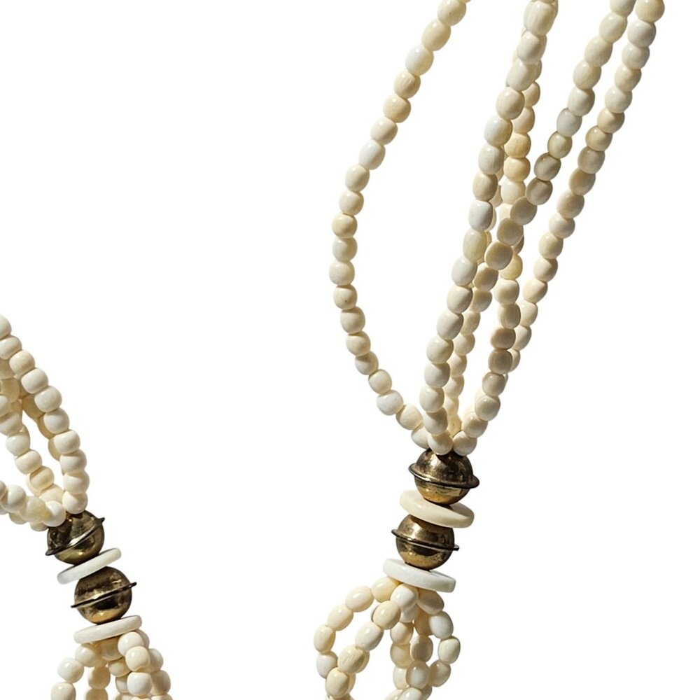 Handcrafted Multi Strand Chunky Beaded Necklace U… - image 2